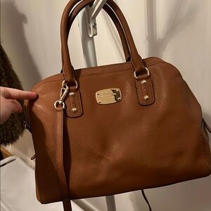 Michael Kors Brown Satchel with Gold Hardware